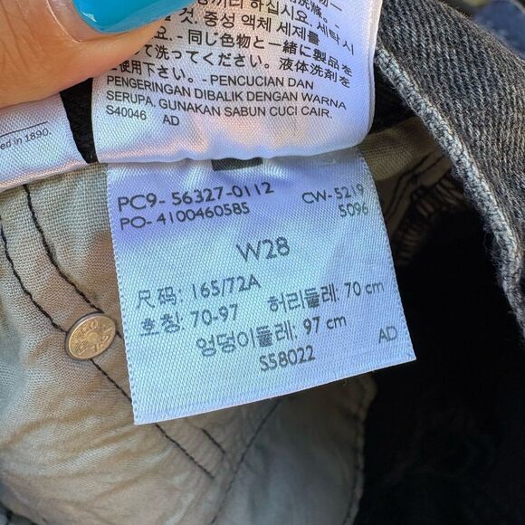 Levi's Black 501 Denim Jean Shorts Step on It From Free People Size 26 - Picture 10 of 10